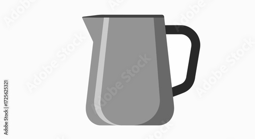 Sleek Grey Milk Pitcher Icon: Barista Essentials