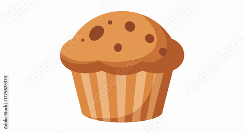Sweet Delight: A Delicious Chocolate Chip Muffin Illustration