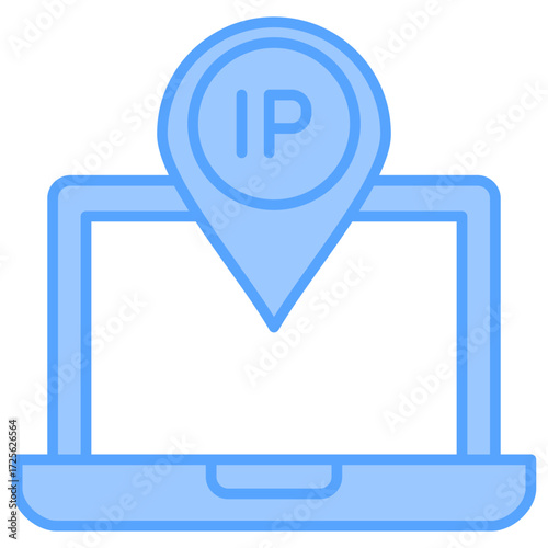 Ip Address Blue Icon