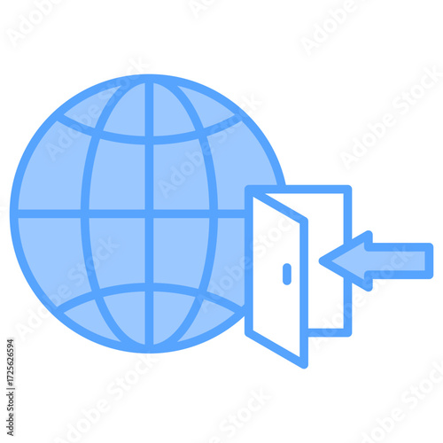 Network Gateway Blue Icon