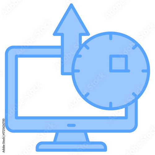 System Uptime Blue Icon