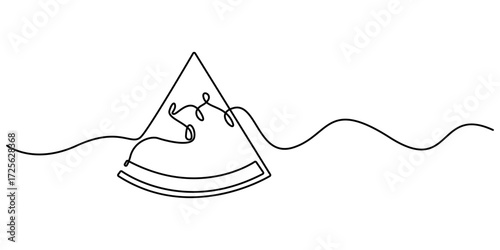 Watermelon one line continuous. Fresh watermelon line art outline, Line art Watermelon . Watermelon icon. Hand drawn vector art. Continuous one line drawing of watermelon .
