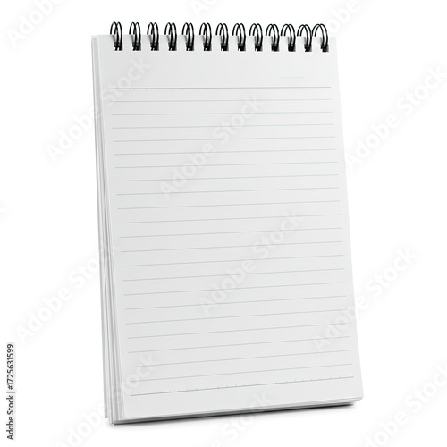 notebook isolated on white background