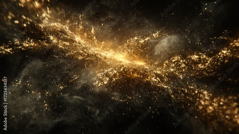 Fototapeta premium Glimmering cosmic river amidst starry abyss