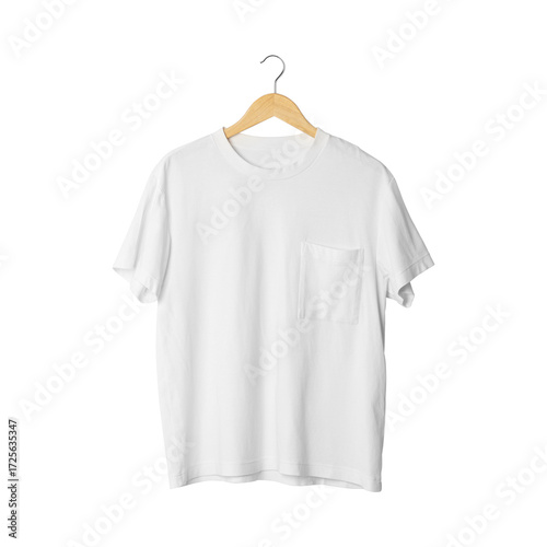 White Short Sleeve Pocket T-Shirt Front View