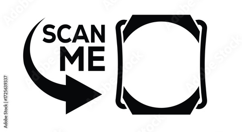 QR code scan icon set. Scan me frame. QR code scan for smartphone. QR code for mobile app, payment and identification. Vector illustration.