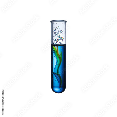 test tube with blue liquid