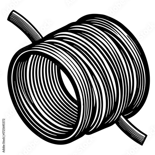 Coil of wire, a component for electrical circuits