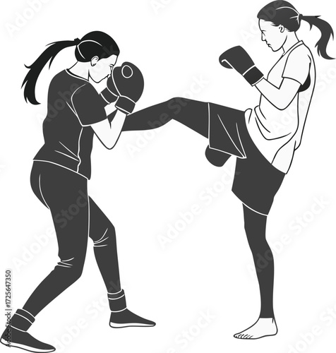 Silhouette of a couple dancing together illustration