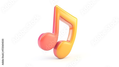 Music note illustration colorful musical symbol graphic