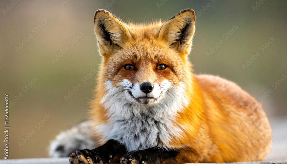 Fototapeta premium Close-up of a resting fox
