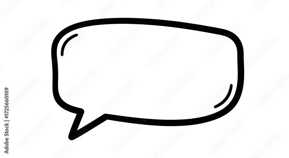 Naklejka premium Minimalistic speech bubble illustration for creative message or feedback design projects