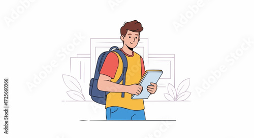 young man with laptop