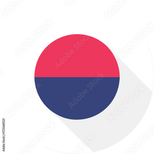 Circular visiting card mockup overhead shot vector eps scalable graphic design element