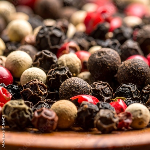 Close-up of assorted peppercorns