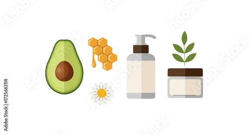 Harmonious Business Growth: Flat Design Concept for Sustainable Strategy