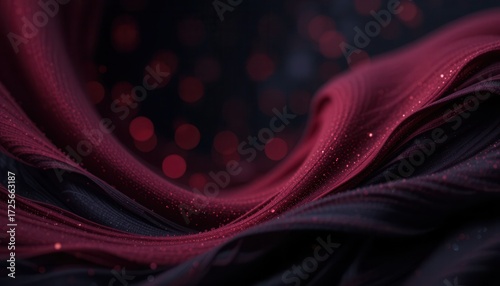 Abstract red fabric with bokeh effect