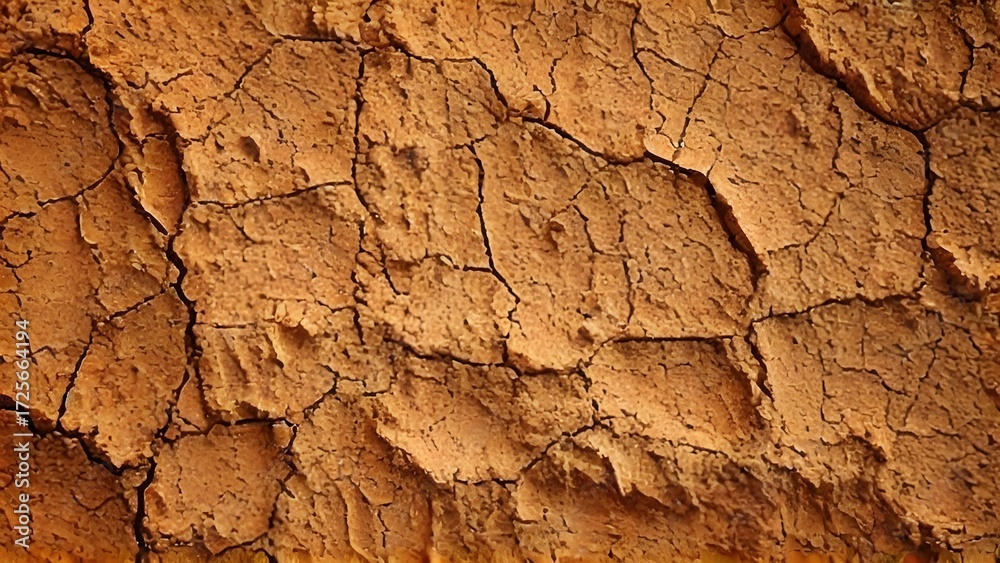 Fototapeta premium Earth Surface with Cracks and Clay Pattern