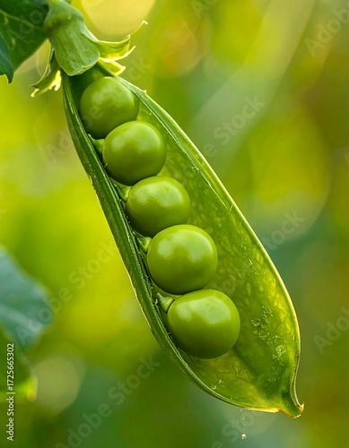 Close-up of peas in pod