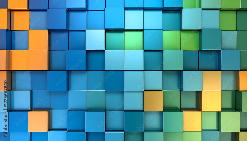 Fototapeta premium Abstract geometric pattern of stacked cubes