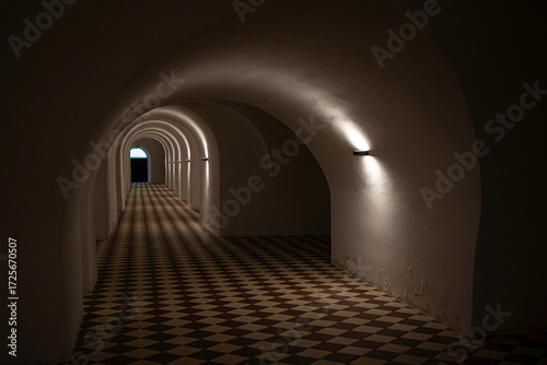 Mittelalterliches Gewölbe unter einer Kathedrale