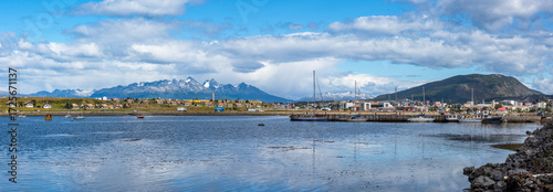 Ships and boats in the port of Ushuaia, Argentina