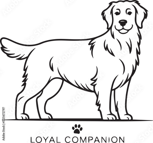 vector illustration of a dog