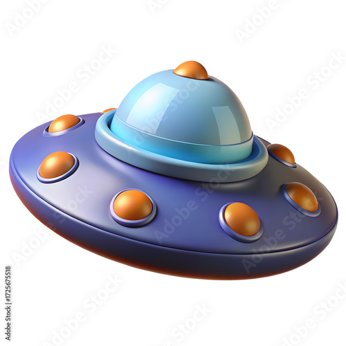 Futuristic alien spaceship 3d render isolated for sci-fi and extraterrestrial themed projects