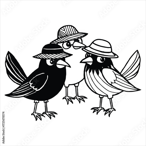 Birds stealing humans hats or sunglasses