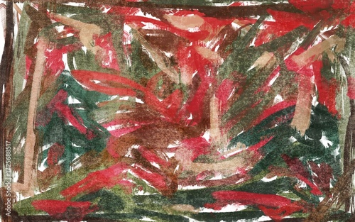 Abstract Brushstroke Composition with Lush Colors