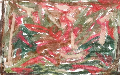 Abstract Brushstroke Composition with Lush Colors