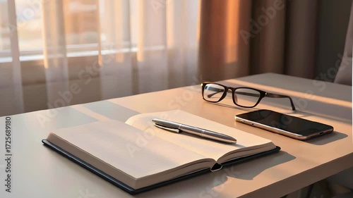 Pen resting on company notepad