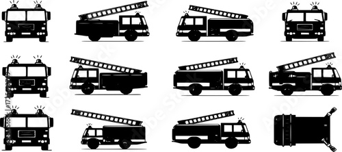 Fire engine vector icon.
