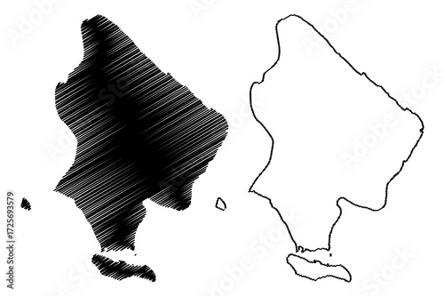 La Altagracia Province (Dominican Republic, Hispaniola, Provinces of the Dominican Republic) map vector illustration, scribble sketch La Altagracia map