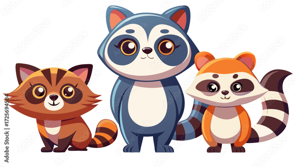 Obraz premium animal, fox, cartoon, skunk, vector, dog, illustration, cat, love, set, baby, teddy, toy, fun, art, cute, pet, brown, heart, funny, character, adorable, kid, valentine, animals, childhood, farm, land