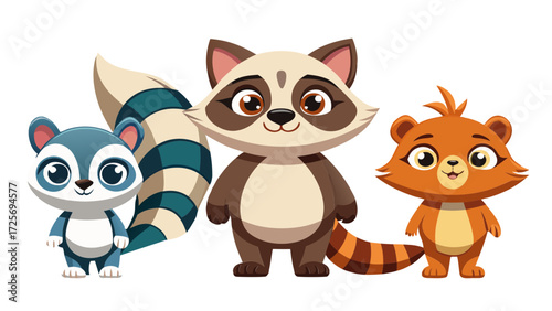 
animal, fox, cartoon, skunk, vector, dog, illustration, cat, love, set, baby, teddy, toy, fun, art, cute, pet, brown, heart, funny, character, adorable, kid, valentine, animals, childhood, farm, land
