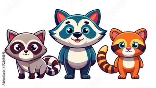 
animal, fox, cartoon, skunk, vector, dog, illustration, cat, love, set, baby, teddy, toy, fun, art, cute, pet, brown, heart, funny, character, adorable, kid, valentine, animals, childhood, farm, land