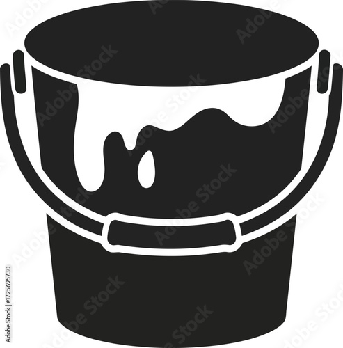 paint bucket vector icon Isolated on White Background