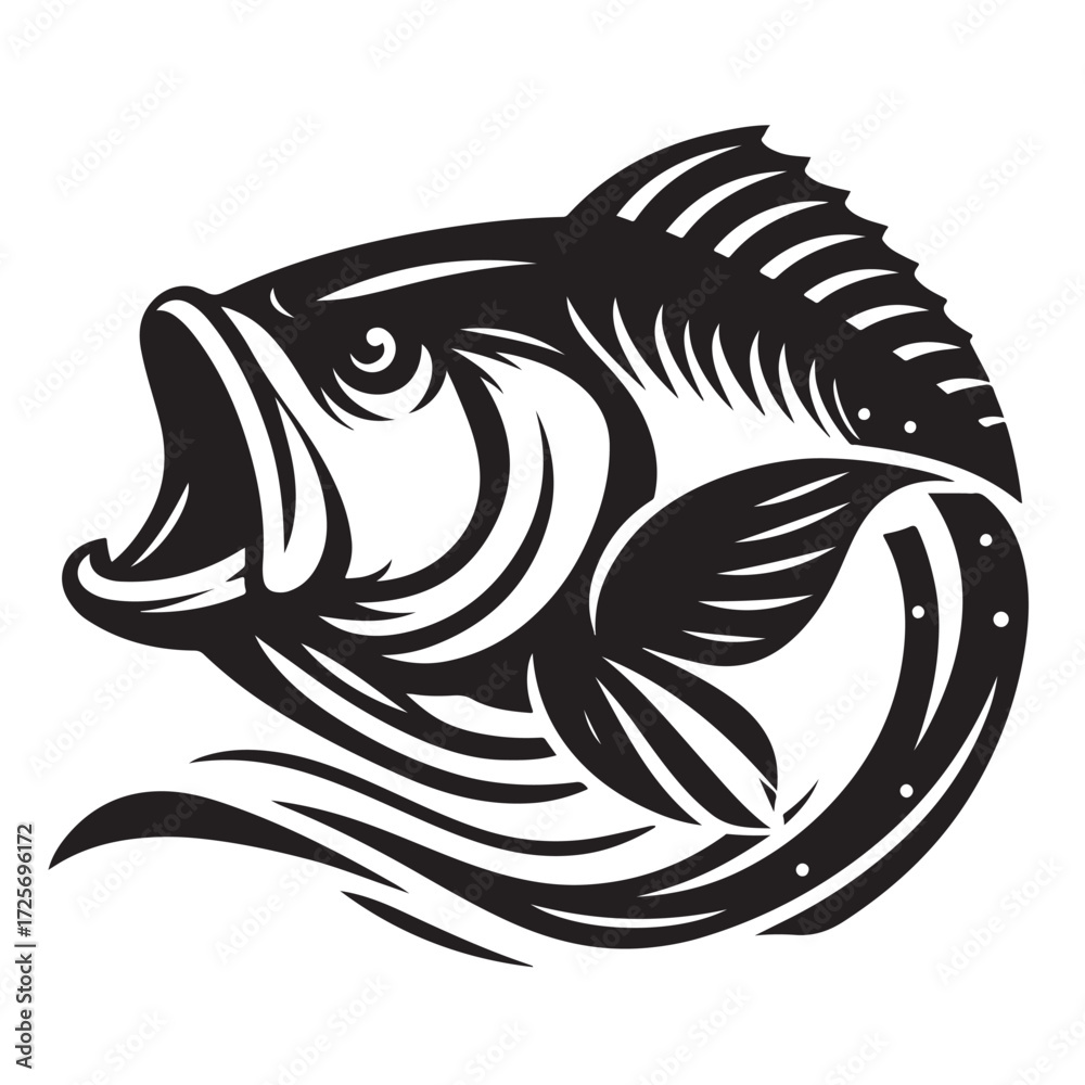 Obraz premium Fish Vector Illustration | Fishing Logo Design