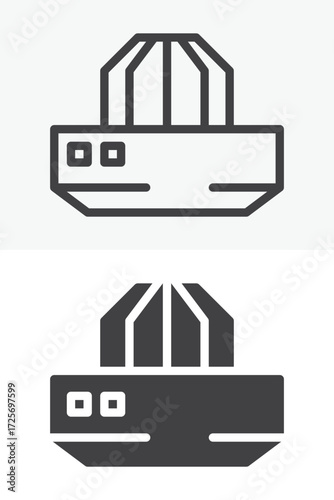 Lemon squeezer line outline solid different style icon set pack