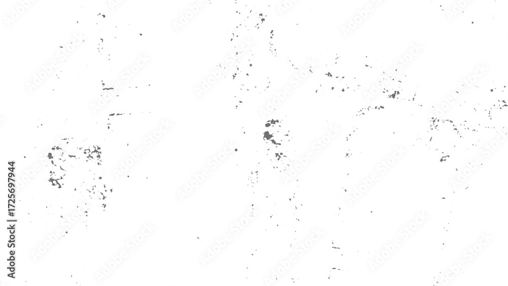 Obraz premium Transparent grunge texture with splattered dirt spots and dust overlay. Urban halftone grunge effect with subtle distressed texture vector background. 