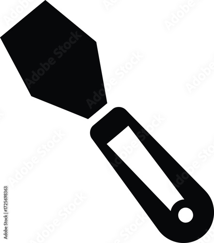putty knife vector icon Isolated on White Background
