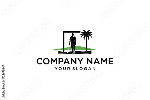modern logo design for golf sports