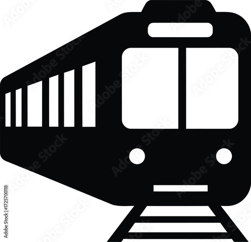 Vector subway train vector icon Design