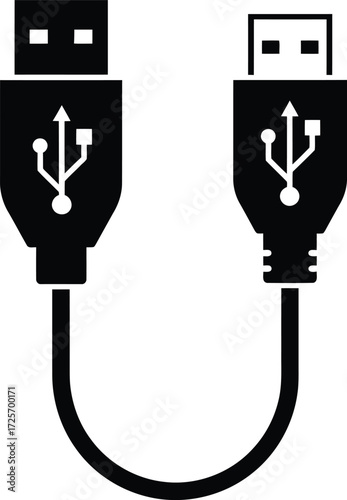 usb cable vector symbol