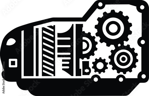 car transmission vector icon Isolated on White Background