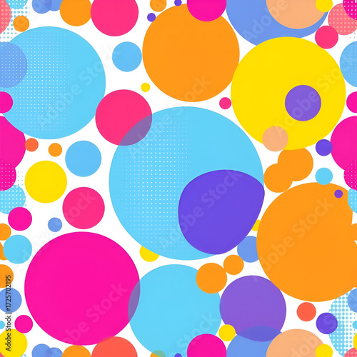 abstract colorful background with circles, abstract background with halftone cmyk dote pattern set, seamless pattern with dots, a colorful pattern of dots on a white background