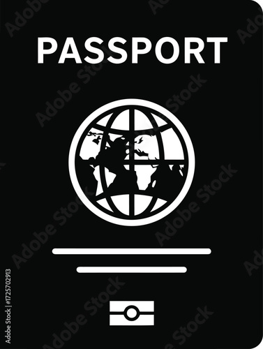 Vector passport vector icon Design