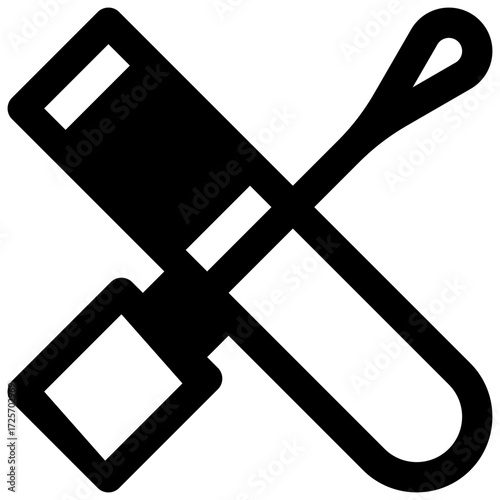 DNA sample. Outlined stroke vector icon with black-filled details.