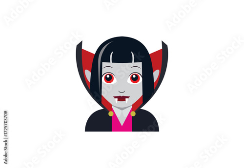 vampire woman emoji symbol sign icon vector illustration isolated flat